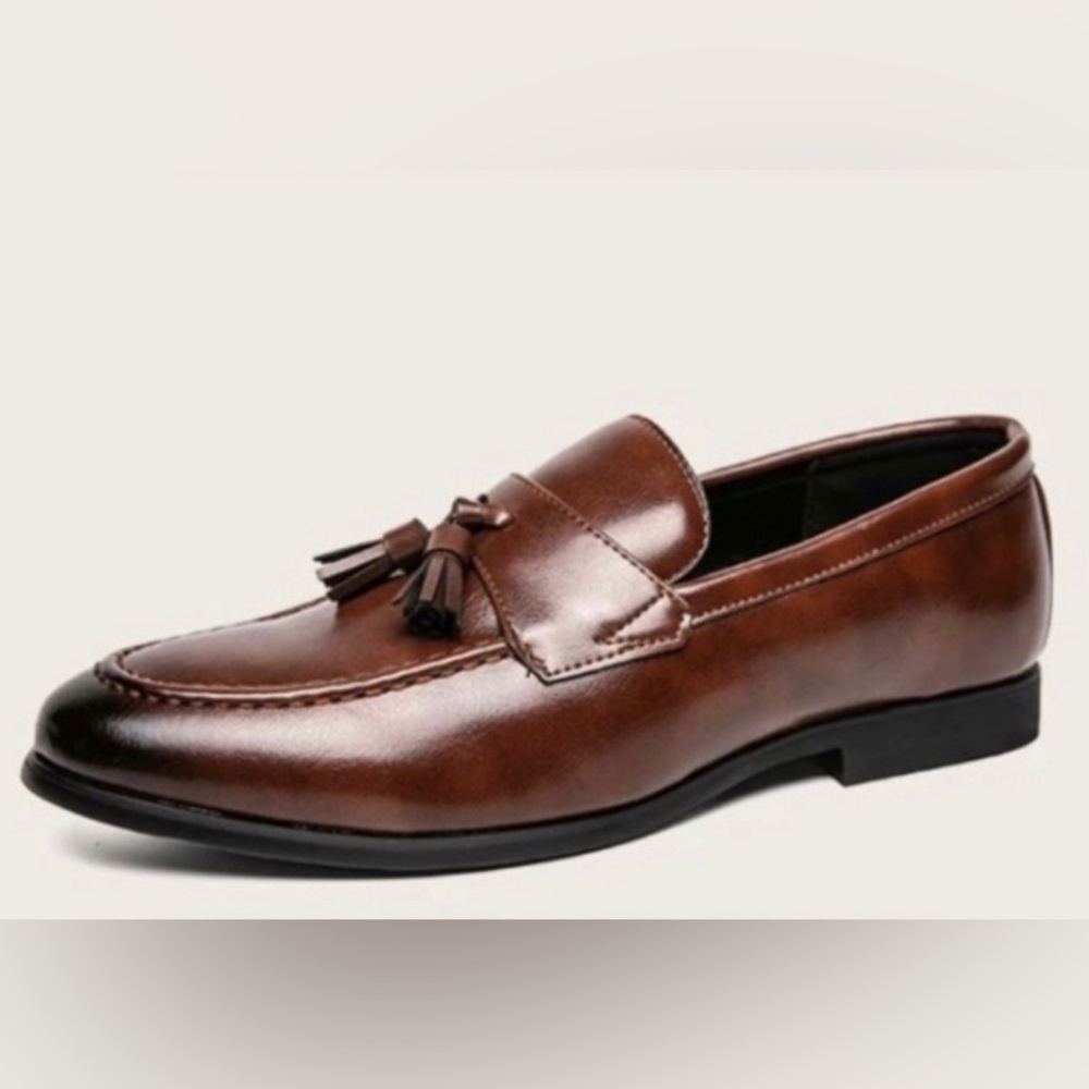 Shein Mens Vintage Slip-On Tassel Loafers Size 10.5